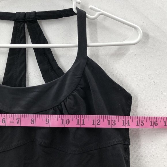 LULULEMON athletica womens black scoop neck racerback strap tank top size 8 - Picture 4 of 6